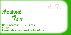 arpad tix business card